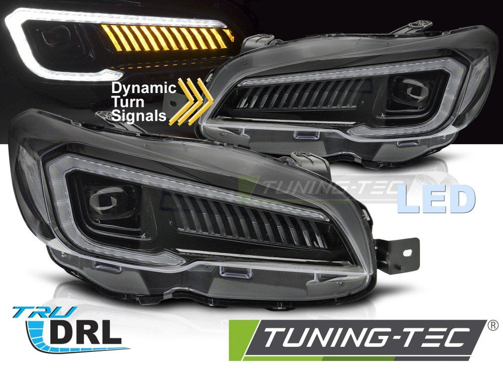 Faruri TUBE LED BLACK pentru SUBARU WRX 14-22 - LPSU24