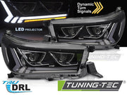 Faruri TUBE LED BLACK pentru TOYOTA HILUX 16-20 - LPTO39