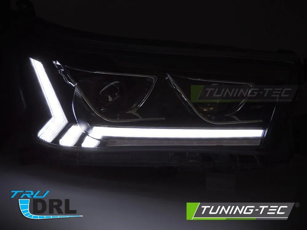 Faruri TUBE LED BLACK pentru TOYOTA HILUX 16-20 - LPTO39
