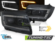 Faruri TUBE LIGHT BLACK LED DRL pentru VW CRAFTER II 2017- - LPVWU1