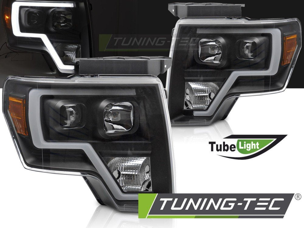 Faruri TUBE LIGHT BLACK pentru F150 MK12 08-14 - LPFOB2