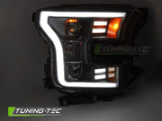 Faruri TUBE LIGHT BLACK pentru FORD F150 MK13 14-17 - LPFOB3