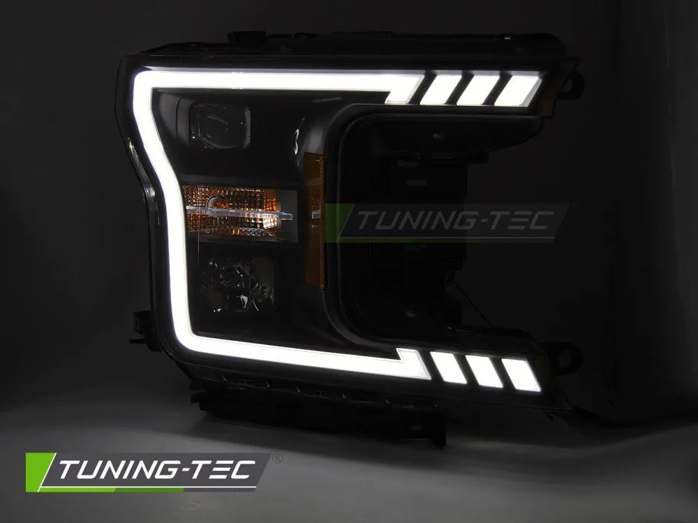 Faruri TUBE LIGHT BLACK pentru FORD F150 MK13 17-20 - LPFOB6