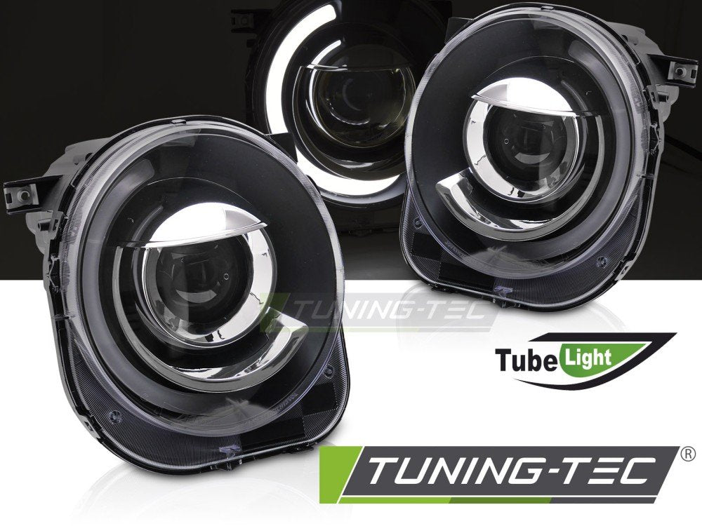 Faruri TUBE LIGHT BLACK pentru JEEP RENEGADE 14- - LPCH53