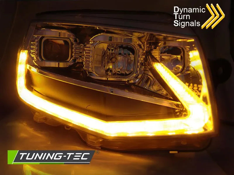 Faruri TUBE LIGHT CHROME DRL SEQ Tuning-Tec pentru VW T6 15-19 - LPVWT3