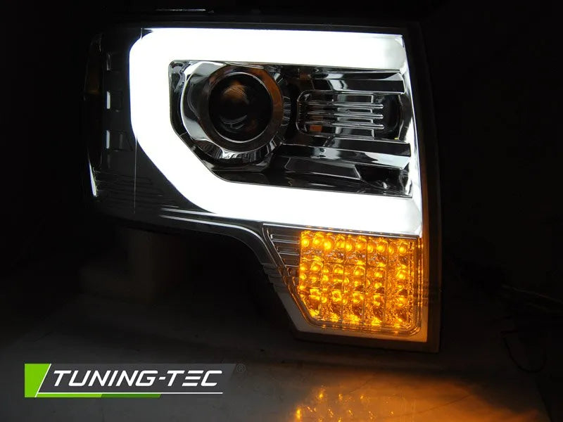 Faruri TUBE LIGHT CHROME Tuning-Tec pentru FORD F150 MK12 08-14 - LPFO87