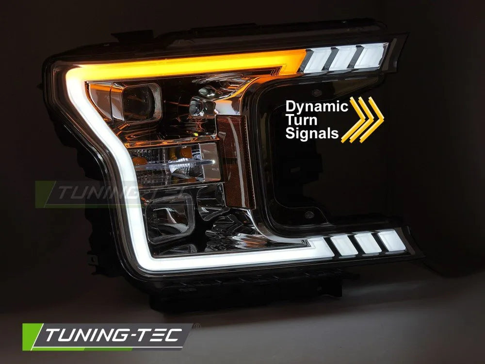 Faruri TUBE LIGHT CHROME pentru FORD F150 MK13 17-20 - LPFOB5