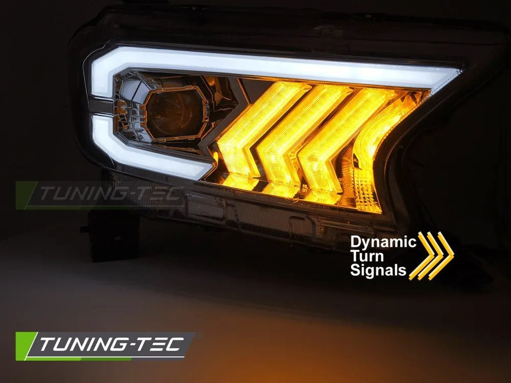 Faruri TUBE LIGHT CHROME pentru FORD RANGER V 16-22 - LPFOB9