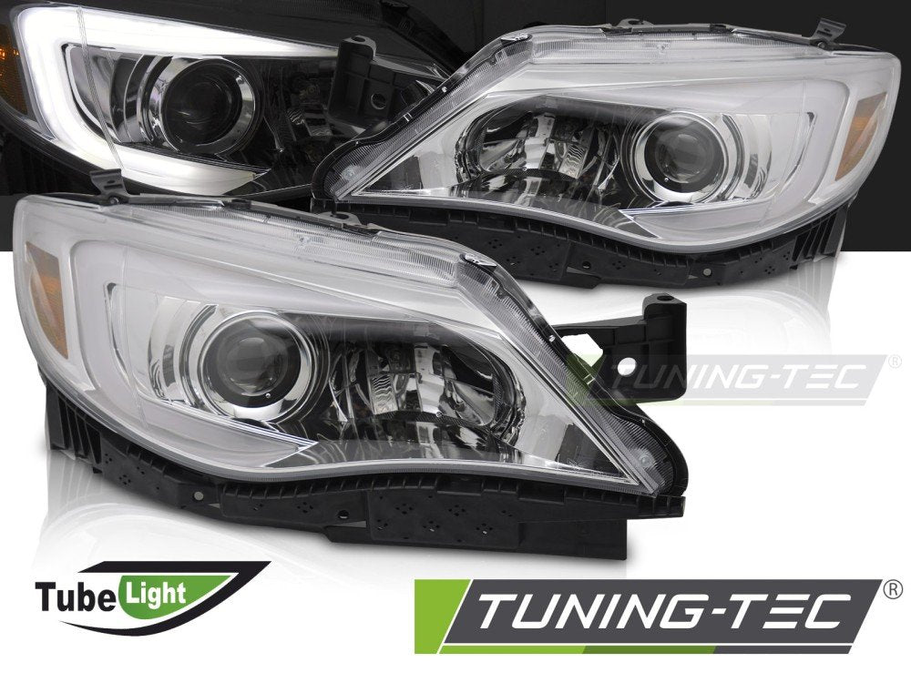Faruri TUBE LIGHT CHROME pentru SUBARU WRX 14-17 - LPSU27