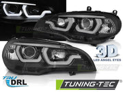 Faruri TUBE LIGHT DRL BLACK Tuning-Tec pentru BMW X5 E70 07-13 - LPBMG9