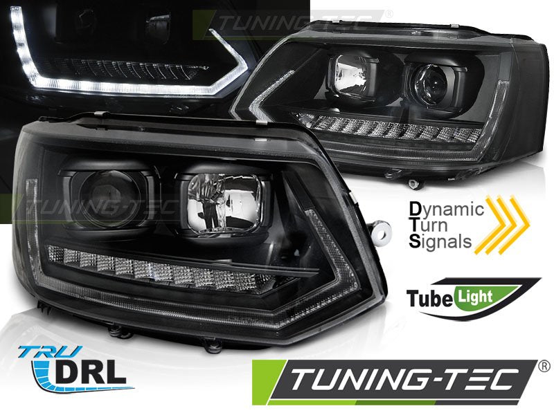 Faruri TUBE LIGHT DRL BLACK Tuning-Tec pentru FORD VW T5 2010-2015 - LPVWS6