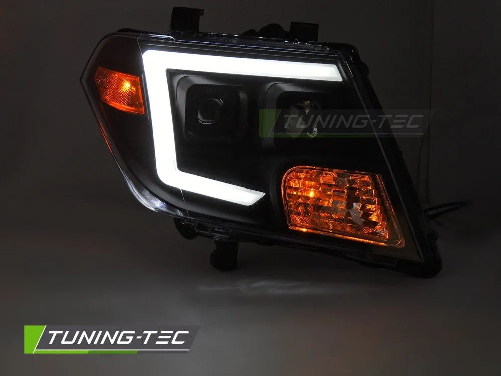 Faruri TUBE LIGHTS BLACK pentru NISSAN FRONTIER 10-14 - LPNI10