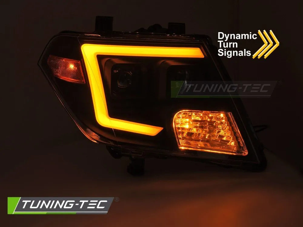 Faruri TUBE LIGHTS BLACK pentru NISSAN FRONTIER 10-14 - LPNI10