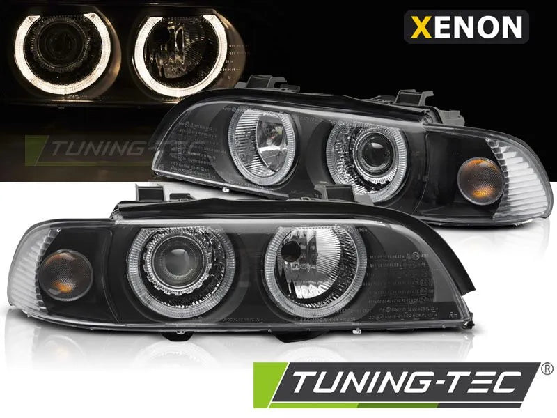 Faruri XENON ANGEL EYES BLACK pentru BMW E39 LCI 00-03 - LPBMO7