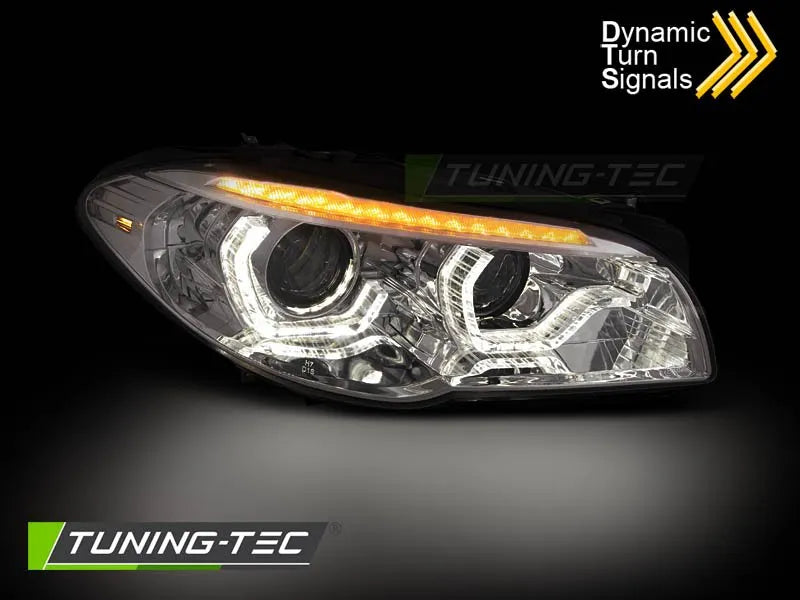 Faruri XENON ANGEL EYES LED DRL SEQ pentru BMW F10/F11 LCI 13-16 - LPBMO3