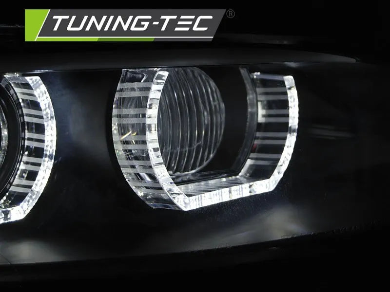 Faruri XENON Angel Eyes Black LED Tuning-Tec pentru BMW E92/E93 06-10 - LPBMJ5