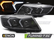 Faruri XENON LED BLACK pentru BMW E90/E91 LCI 09-11 - LPBMP6