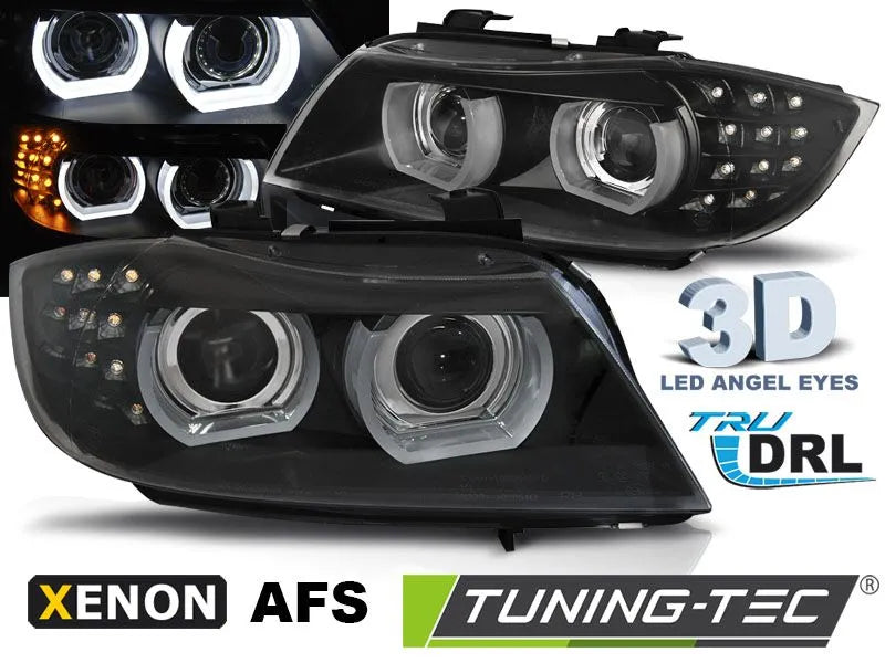 Faruri XENON LED DRL BLACK AFS Tuning-Tec pentru BMW E90/E91 09-11 - LPBMN0