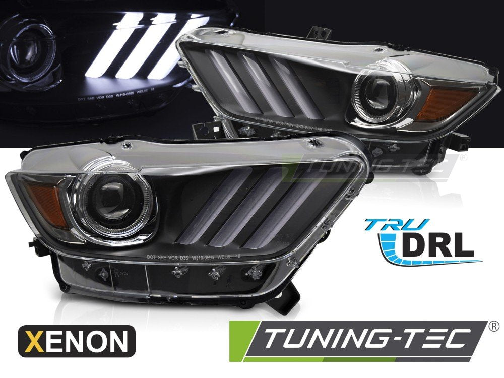 Faruri XENON LED NEGRU pentru FORD MUSTANG 14-17 - LPFOC8