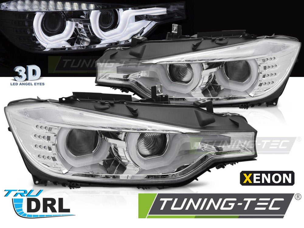Faruri XENON U-TYPE HID CHROME pentru BMW F30/F31 10.11 - 05.15 - LPBML7