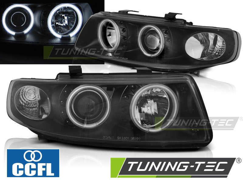 Faruri cu Angel Eyes CCFL pentru Seat Leon/Toledo Tuning-Tec - LPSE36