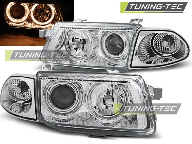 Faruri cu Angel Eyes Chorme pentru Opel Astra F 09.94-08.97 Tuning-Tec - LPOP88