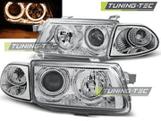 Faruri cu Angel Eyes Chorme pentru Opel Astra F 09.94-08.97 Tuning-Tec - LPOP88