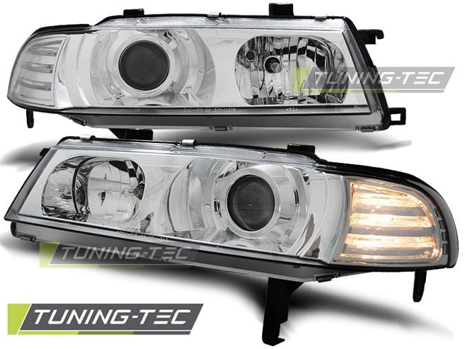 Faruri cu Angel Eyes Chrome pentru Honda Prelude 02.92-01.97 Tuning-Tec - LPHO10