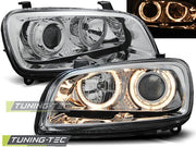 Faruri cu Angel Eyes Chrome pentru Toyota Rav4 06.94-06.00 Tuning-Tec - LPTO11