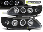 Faruri cu Angel Eyes Negru pentru Honda Accord 98-02 Tuning-Tec - LPHO22