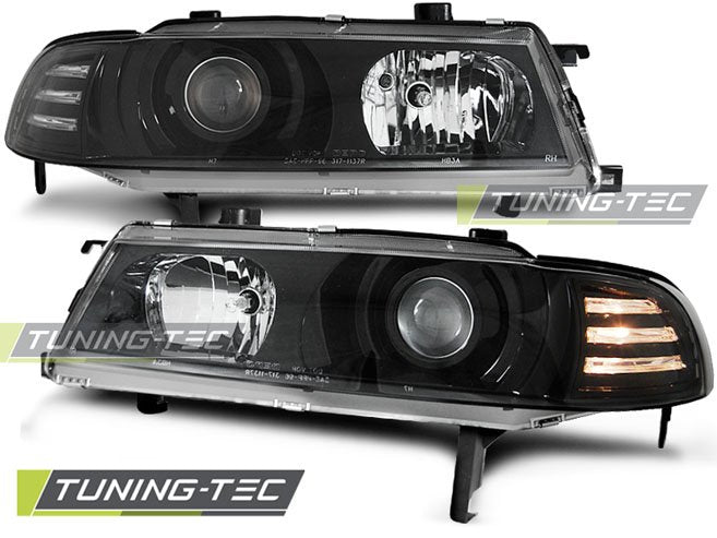 Faruri cu Angel Eyes Negru pentru Honda Prelude 02.92-01.97 Tuning-Tec - LPHO11