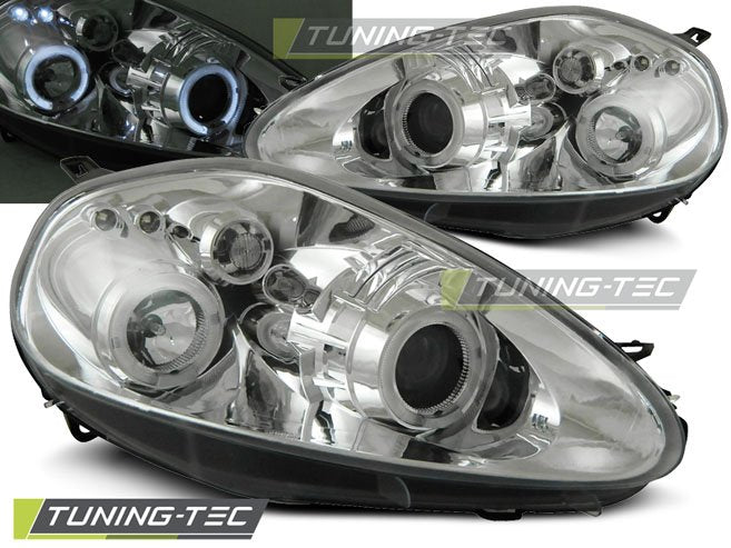 Faruri cu Angel Eyes pentru Fiat Grande Punto 09.05-08 Tuning-Tec - LPFI03