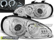 Faruri cu Angel Eyes/Chrome pentru Mazda MX3 91-98 Tuning-Tec - LPMA01