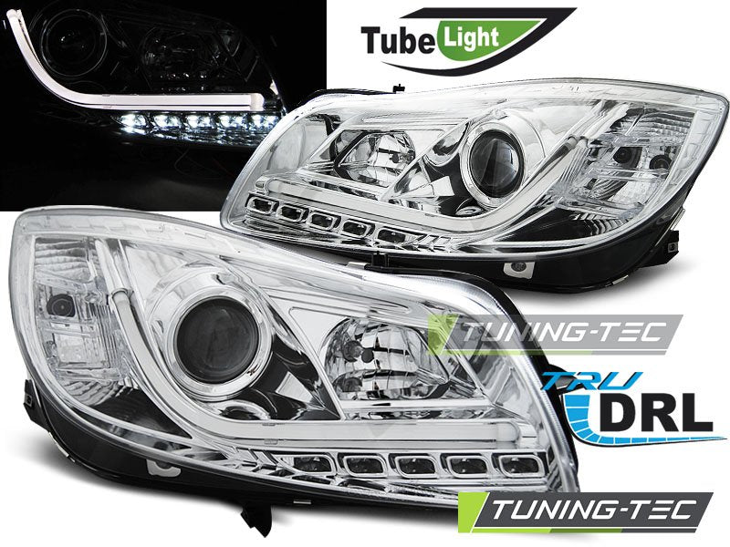 Faruri cu Chrome DRL Tube pentru Opel Insignia 08-12 Tuning-Tec - LPOP94