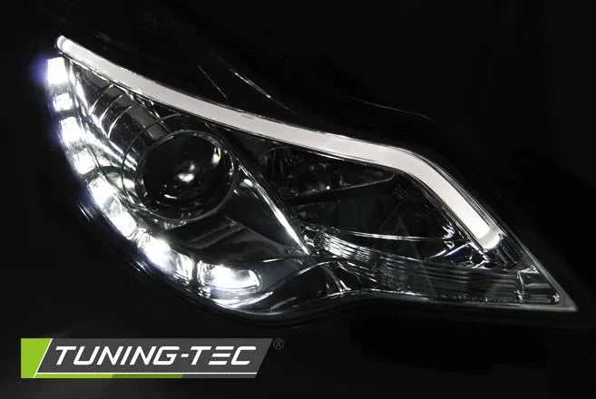 Faruri cu Chrome DRL pentru Opel Corsa D 11-14 Tuning-Tec - LPOPA8