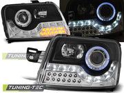 Faruri cu Daylight Negru-Chrome pentru Fiat Panda 03-12 Tuning-Tec - LPFI16