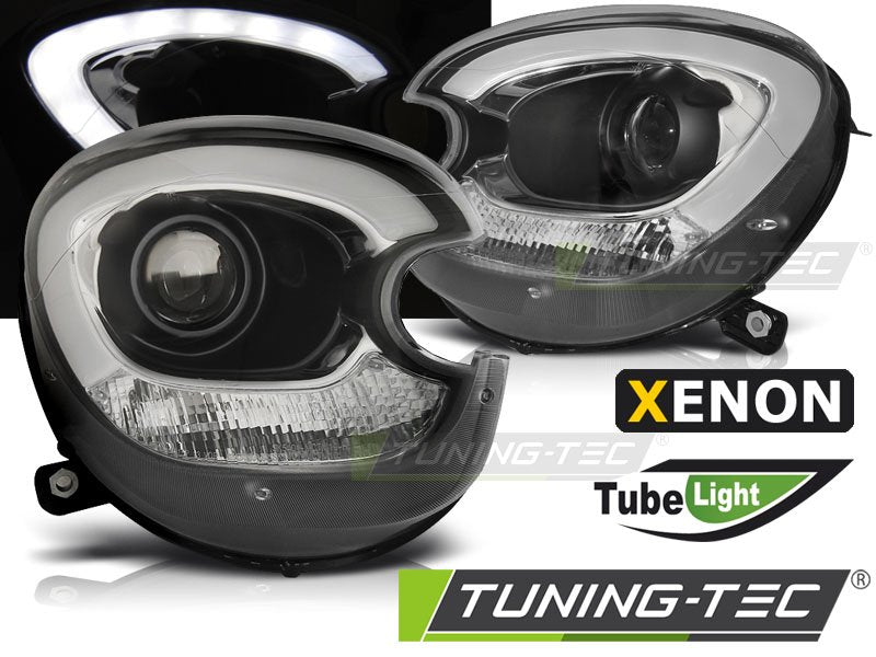 Faruri cu Tube Light Negru pentru Mini R60 R61 Countryman Tuning-Tec - LPMC17