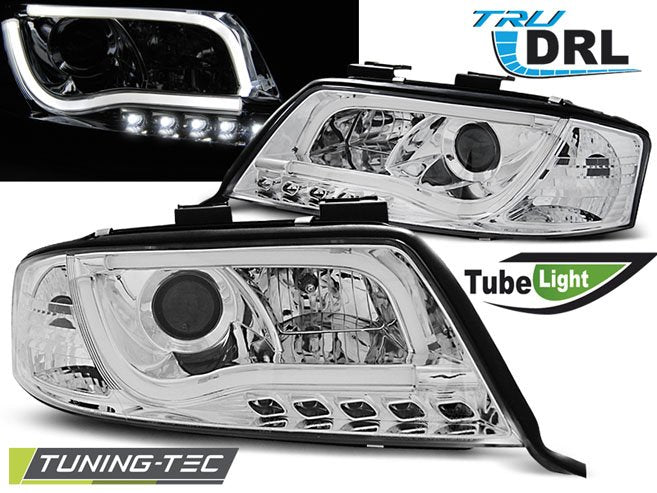 Faruri cu tube led DRL pentru Audi A6 06.2001-05.2004 Tuning-Tec - LPAUB8