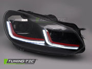 Faruri fata RED LINE LED SEQ DRL pentru VW GOLF VI 08-12 - LPVWZ7