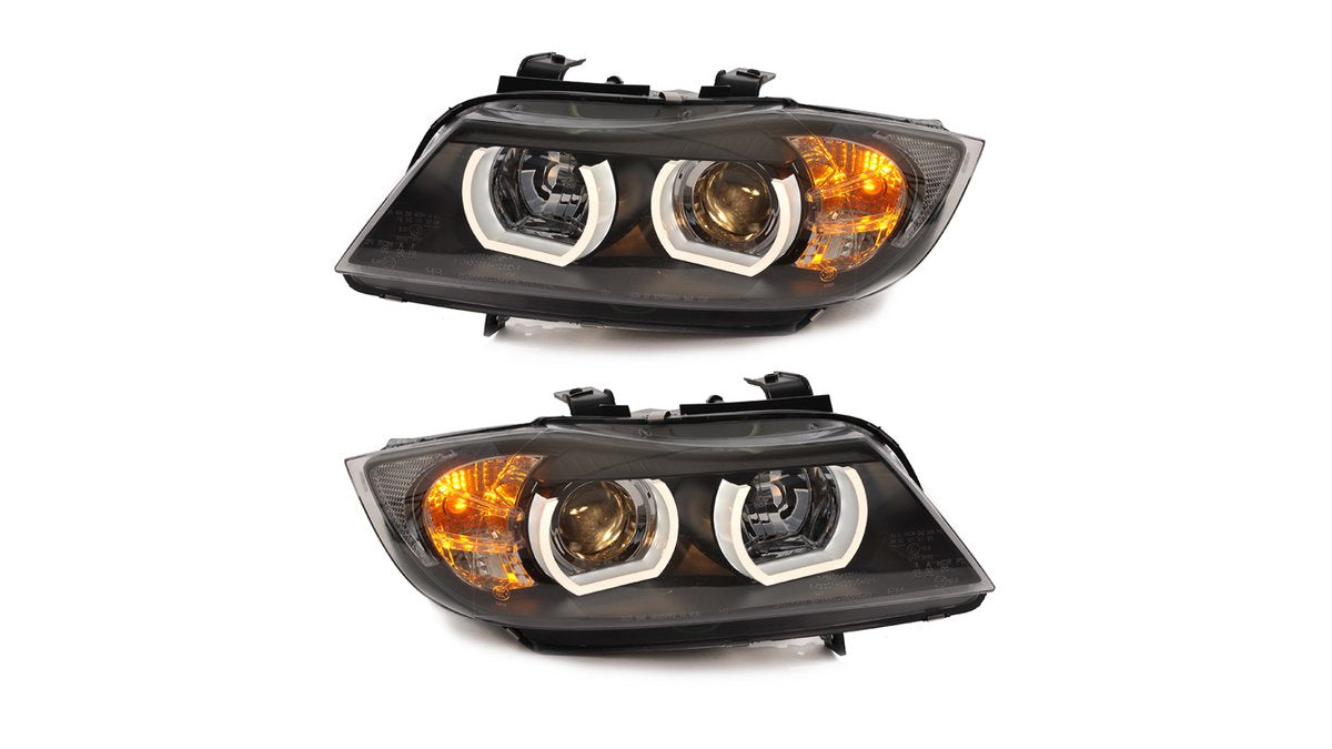 Faruri fata negre BMW Seria 3 E90 E91 - AM-HELBM0015