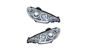Faruri fata tip proiector crom PEUGEOT 206 CC / SW - AM-HELPE0005