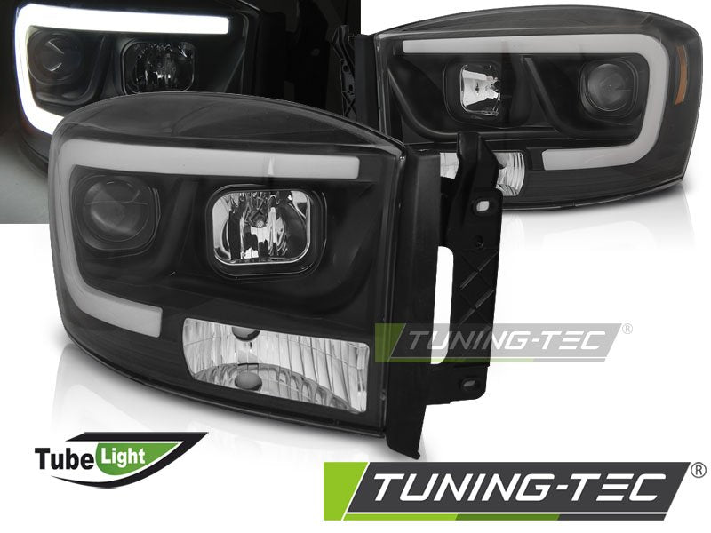 Faruri pentru Dodge Ram 06-08 Tube Light Negre Tuning-Tec - LPDO18