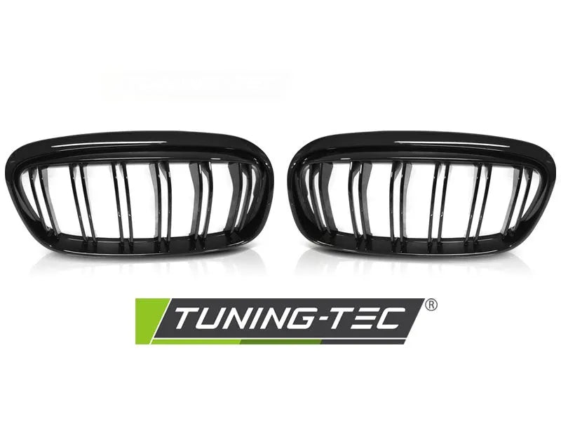 GRILA GLOSSY BLACK DOUBLE BAR Tuning-Tec pentru BMW F45/F46 14-18 - GRBMA0