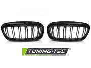 GRILA GLOSSY BLACK DOUBLE BAR Tuning-Tec pentru BMW F45/F46 14-18 - GRBMA0