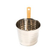 Galeata sauna Waincris Lux U-B073 5litri din inox si maner din lemn de pin