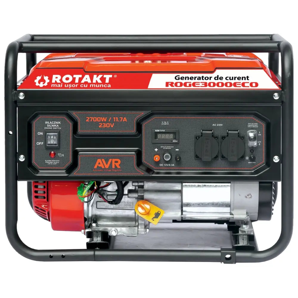Cumpara Generator De Curent Rotakt ROGE3000ECO 2.8KW, AVR, Benzina 7CP, Iesire 230V / 12V de la Mesterul Minune