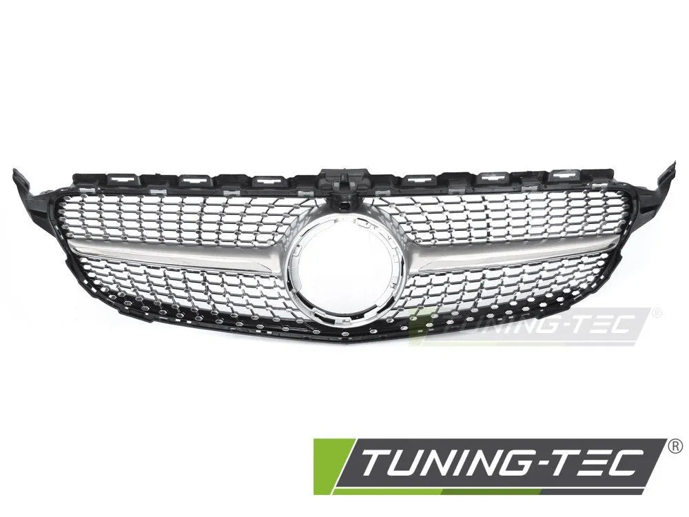Grila DIAMOND ARGINTIU CROM pentru MERCEDES W205 18-21 / ... - GRME78