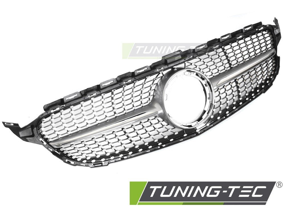 Grila DIAMOND ARGINTIU CROM pentru MERCEDES W205 18-21 / ... - GRME79