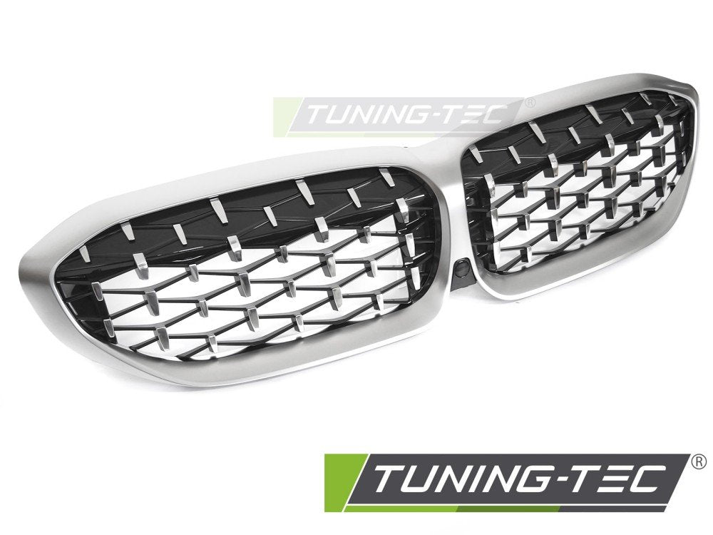 Grila DIAMOND Argintiu Mat Crom pentru BMW G20 / G21 19-22 - GRBMK1