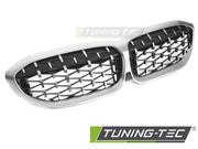 Grila DIAMOND Argintiu Mat Crom pentru BMW G20 / G21 19-22 - GRBMK1